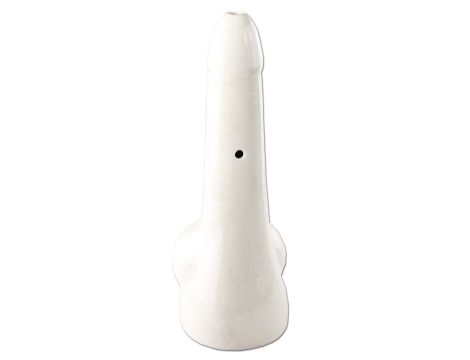 Bongo ceramiczne białe WACEK wys. 29 cm z metalowym cybuchem - 2